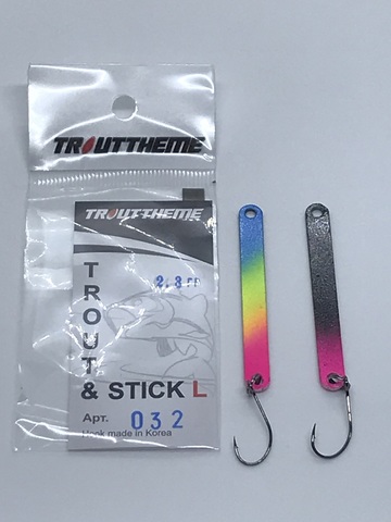 СТИКИ ФОРЕЛЕВЫЕ  TROUTTHEME TROUT & STICK L арт. 032 вес 2,3г  (крючок Корея)