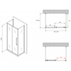 Abber Schwarzer Diamant AG30100BMH-S80BM-S80BM Душевой уголок, 100x80x195, цвет: чёрный