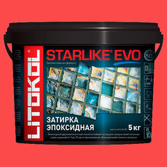 Затирка швов эпоксидная Litokol Starlike Evo S.550 Rosso Oriente, 5 кг
