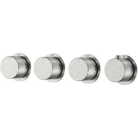 Boheme 124-T-5-NB.1 Смеситель встроенный с термостатом STICK DIAMOND MATT NICKEL BRUSH 5-проходной