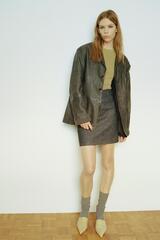 ZARA ДЖИНСОВАЯ ЮБКА TRF, ТЕМНЫЙ ИНДИГО