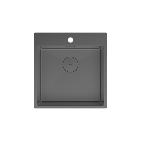 Lemark Janga 9936107 Мойка кухонная из нерж.стали цвет:графит, в комплекте крепеж, арматура сливная с прямоуг.переливом, сифон