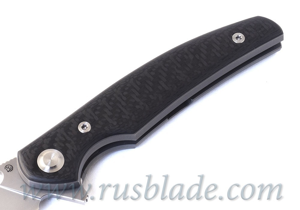 Cheburkov Raven S60V Titanium CF Folding Knife - фотография 
