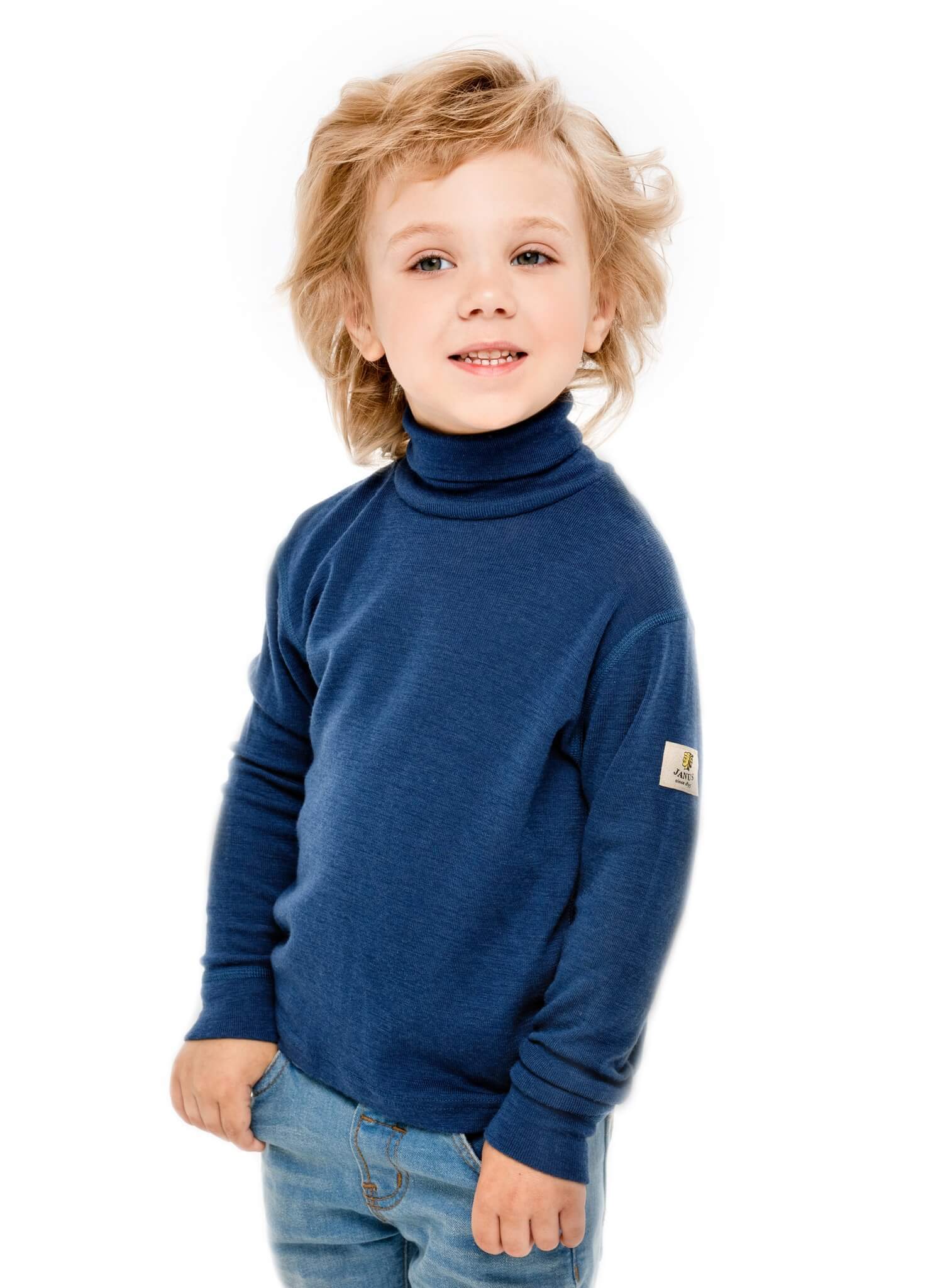 Janus Wool Merino детский комплект термобелья синий - 2