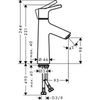 Hansgrohe Talis S 72023000 Смеситель для раковины однорычажный