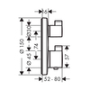Hansgrohe Ecostat S 15758990 Термостат с запорным вентилем, СМ, PGO