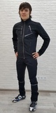 Утеплённый лыжный костюм 905 Victory Dynamic A2 Black-Red с лямками мужской