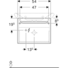Geberit myDay Y824065000 Тумба под раковину 54x41x43см, белый / Высокоглянцевое покрытие