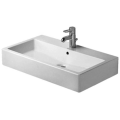 Duravit Vero 454700073 Раковина Умывальник шлифованный без перелива, с 3 отв. под смес., включая крепление, 700x470мм, цвет: Белый фото