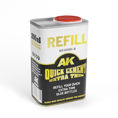 Клей для моделирования AK Interactive - Quick Cement Extra Thin (Refill 200ml)