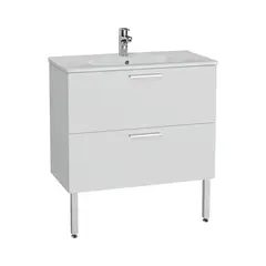 VitrA 66109 Тумба с 2 ящиками с раковиной, 80 см, цвет белый глянец фото