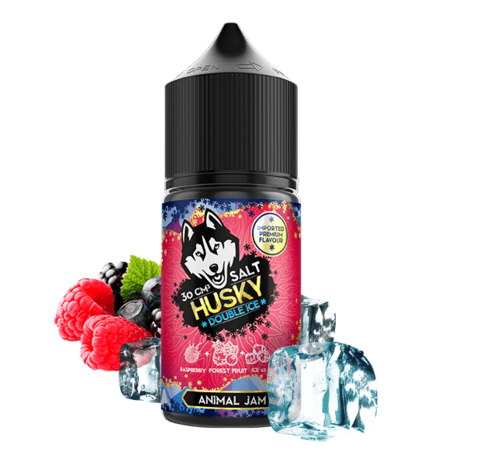 Жидкость HUSKY IMPORT DOUBLE ICE Salt (20MG) 30 ml - Animal Jam (Малина и лесные ягоды)