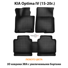 Автомобильные коврики ЭВА с увеличенными бортами для KIA Optima IV (15-20г.)