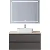 BelBagno KRAFT-1000-2C-SO-GSO База под раковину подвесная с фрезерованными ручк. по всей длине фасада с двумя выкатн. ящ., Темно-Серый Мат.,1000x455x500