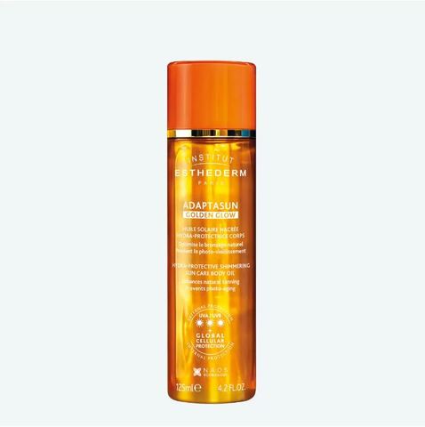 ESTHEDERM, Адаптасан солнцезащитное масло с шиммером GOLDEN GLOW 3*, 125 мл