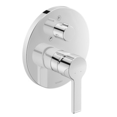 Duravit B.2 B25210018010 Смеситель для ванны скрытого монтажа (наружная часть круг) с переключателем и перепускным клапаном, цвет: хром фото