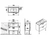 VitrA 66109 Тумба с 2 ящиками с раковиной, 80 см, цвет белый глянец