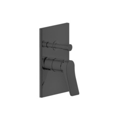 Gessi Rilievo 59079#299 Встраиваемый смеситель для душа на 2 источника с автоматическим переключателем (внешние части), цвет: nero XL фото