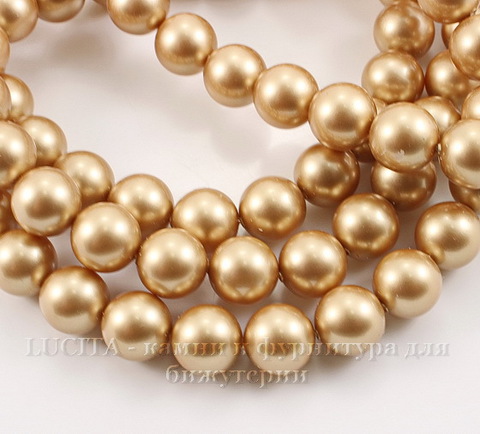 5810 Хрустальный жемчуг Сваровски Crystal Vintage Gold круглый 10 мм