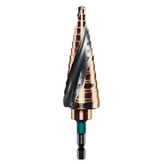 KRAFTOOL COBALT 6-30мм, 13 ступеней, азотирование, винтовая спираль, сверло ступенчатое(29691-6-30-13)