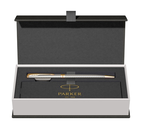 Ручка шариковая Parker Sonnet Royal Fougère SE19 Chiselled Silver GT (2102149)