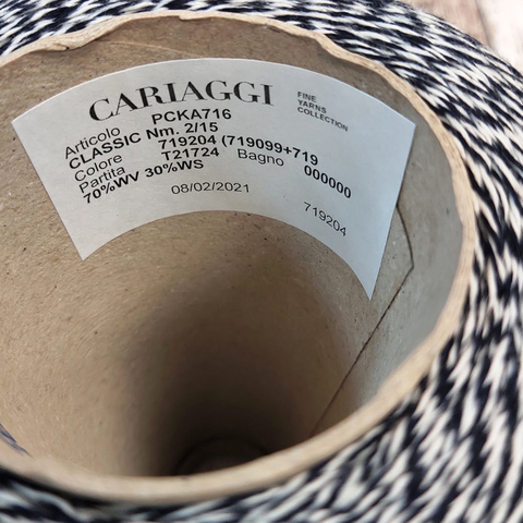 Меринос с кашемиром (30%) CARIAGGI CLASSIC 2/15 сине-белый