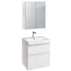 Geberit Option Basic 500.273.00.1 Зеркальный шкаф с подсветкой, две двери, 60x67.5x14см