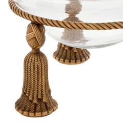 Чаша декоративная Tassel, винтажная латунь, прозрачное стекло