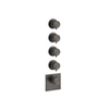 Gessi 316 54508#707 Встраиваемый термостатический смеситель на 4 источника, резьба 3/4" (внешние части), цвет: brushed black metal pvd