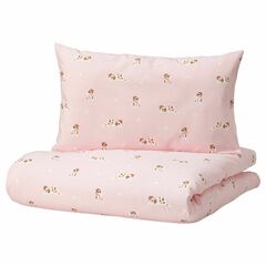 Комплект постельного белья IKEA DROMSLOTT (ДРЕМСЛОТТ), Детский, Розовый, 110x125, 35x55 см