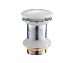 Aquatek AQ6006CW сливной набор для раковины Push-open, без перелива, крышка белая, керамическая фото