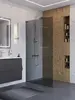 BelBagno UNO-L-1-TB-100-GR-Cr Душевая перегородка универсальная с односторонним входом, стекло графит, профиль хром, 1000x2000 мм