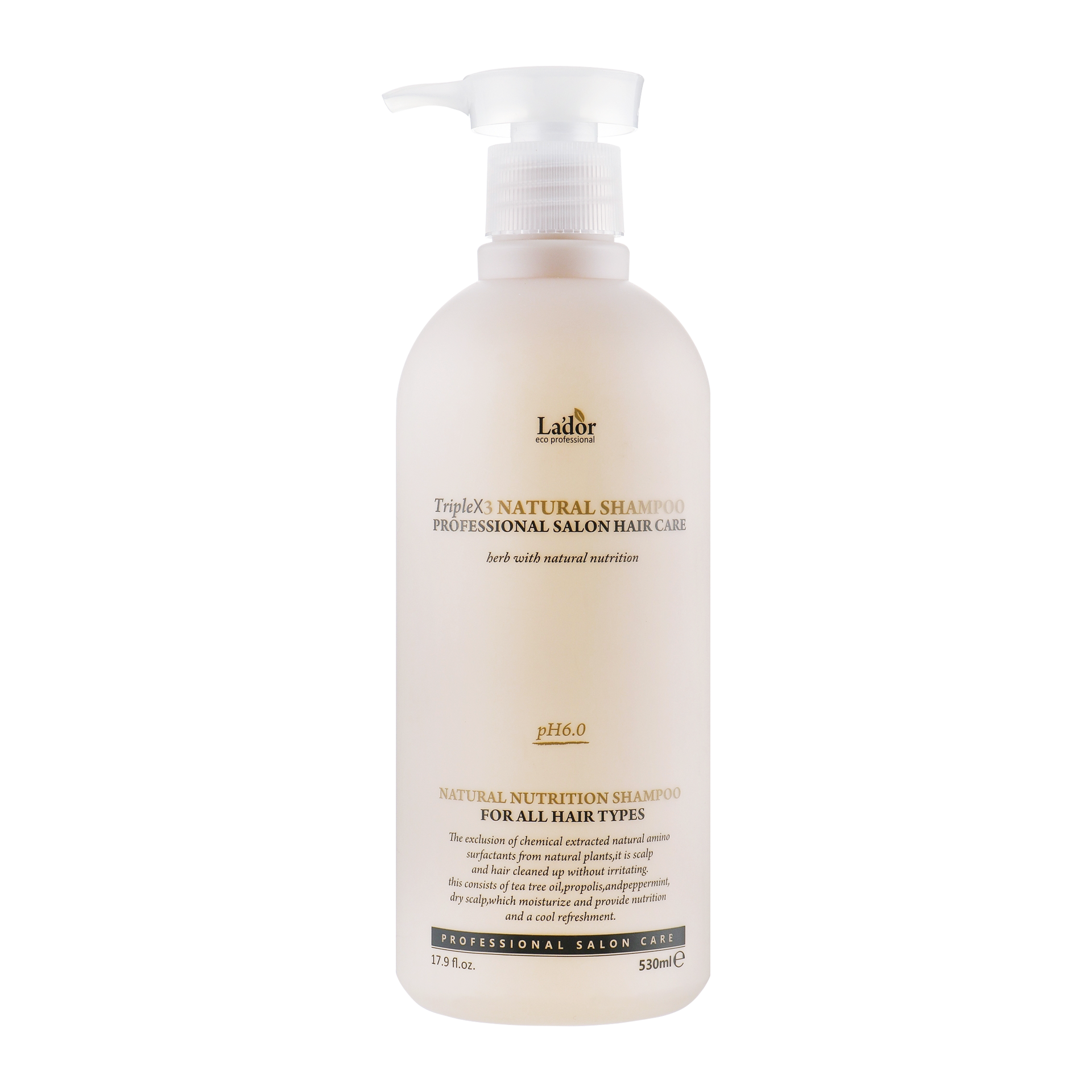 Бессульфатный органический шампунь Triplex Natural Shampoo, 530мл