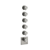 Gessi 316 54510#239 Встраиваемый термостатический смеситель на 5 источников, резьба 3/4" (внешние части), цвет: steel brushed