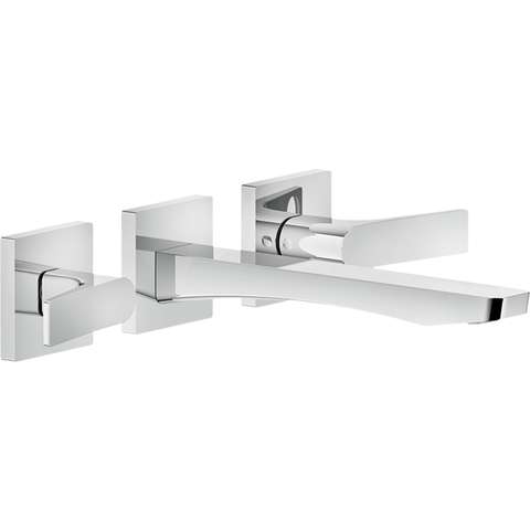 Gessi Rilievo 59090#031 Встраиваемый смеситель для раковины на 3 отв, с изливом 213мм (внешние части), цвет: хром