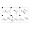 Lemark Shelf Line 9771049 Полка для душа прямая 300 мм из нерж. стали с крючками, хром