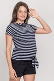 Футболка для беременных и кормящих 11774 синий в полоску
