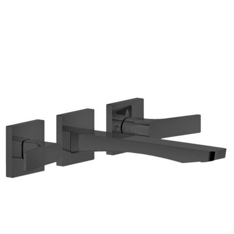 Gessi Rilievo 59090#299 Встраиваемый смеситель для раковины на 3 отв, с изливом 213мм (внешние части), цвет: nero XL