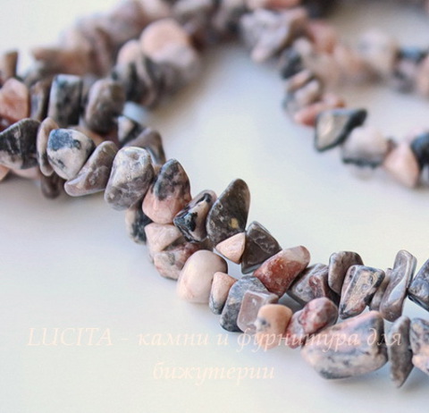 Бусина Яшма "Зебра" крошка , 5-8 мм,  84-86 см ()