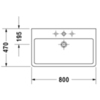 Duravit Vero 454800000 Раковина 800x470мм для мебели, с переливом с 1 отверстием под смеситель. цвет: белый