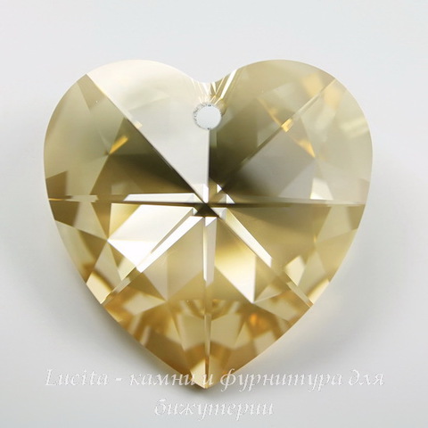 6228 Подвеска Сваровски Сердечко Crystal Golden Shadow (28 мм) ()