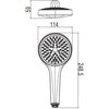 Villeroy&Boch Embrace TVS1084120161 Ручной душ, режимов-3, тип струи-релакс, массаж, интенсив, материал-ABS пластик, цвет-хром, 9,5 л