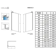 Radaway 10319085-04-01L Modo SL White II 85 Left фото