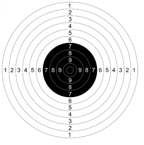 Мишень №4 спортивная (500х500) (в упаковке 250 шт.)