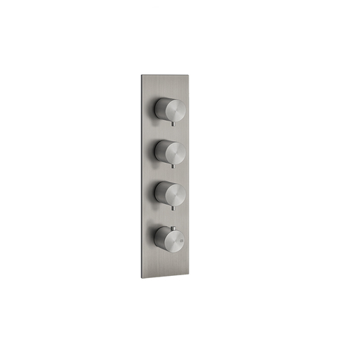 Gessi 316 54516#239 Встраиваемый термостатический смеситель на 3 источника, резьба 3/4" (внешние части), цвет: steel brushed