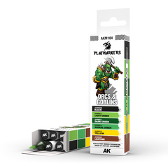Набор Акриловых маркеров с кистью Playmarkers set - Orcs & Goblins