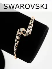 Браслет Молния с черными кристаллами Swarovski