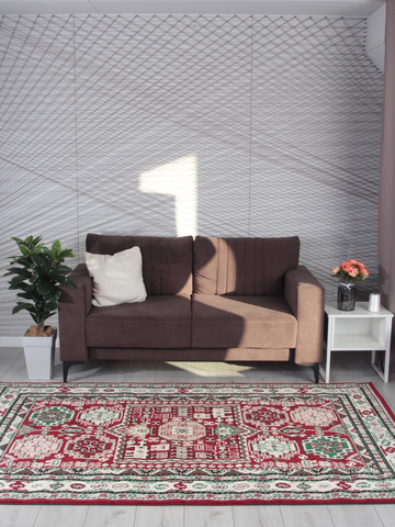 ковёр DARGA 1,5*2,3 м (F667 RED-CREAM) прямой