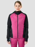 Премиальный костюм для лыж и зимнего бега Nordski Hybrid Hood Black/Fuchsia