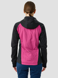 Премиальный костюм для лыж и зимнего бега Nordski Hybrid Hood Black/Fuchsia